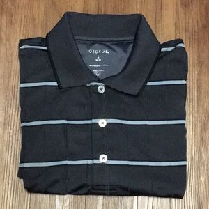 George Dark Gray Stripped Polo